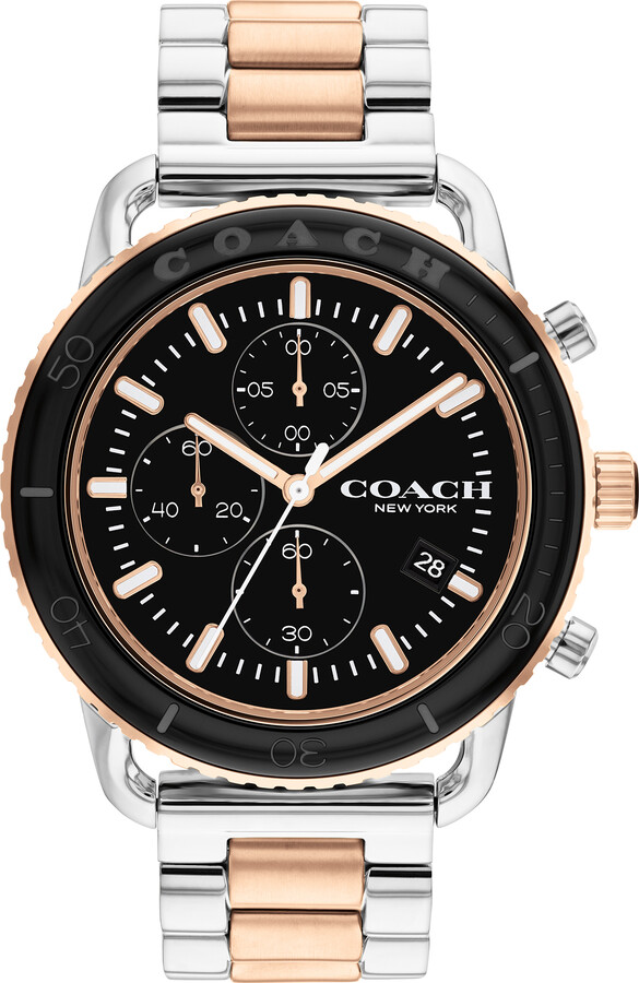 Zales Men's Coach Cruiser Two-Tone Chronograph Watch with Black Dial  (Model: 14602597) - ShopStyle