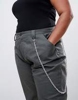 Thumbnail for your product : Missguided Plus plus chain detail cargo pants in khaki