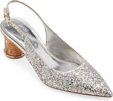 Thumbnail for your product : Kate Spade Soiree Glitter Cork-Heel Pumps