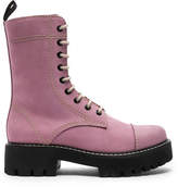 Thumbnail for your product : ALEXACHUNG Heavy Tread Flat Leather Boots