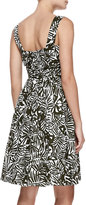 Thumbnail for your product : Kate Spade Sleeveless Ruched Orchid-Print Sundress