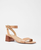 Thumbnail for your product : Ann Taylor Leather Mid Block Heel Sandals