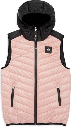 DISHANG Kids Hooded Puffer Vest Lightweight Boys or Girls Sleeveless Quilted Jacket Warm Padded Gilet 