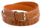Thumbnail for your product : Loro Piana Alligator Buckle Belt