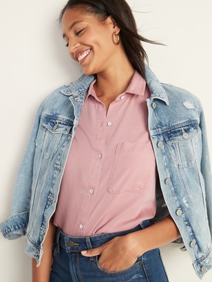 Old Navy Pigment-Dyed Tencel® Twill Shirt for Women