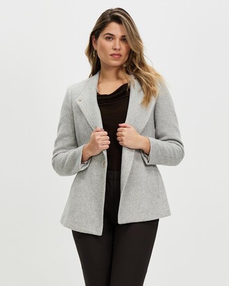 David Lawrence Women's Grey Coats - Micaela Coat - Size One Size, 8 at The Iconic
