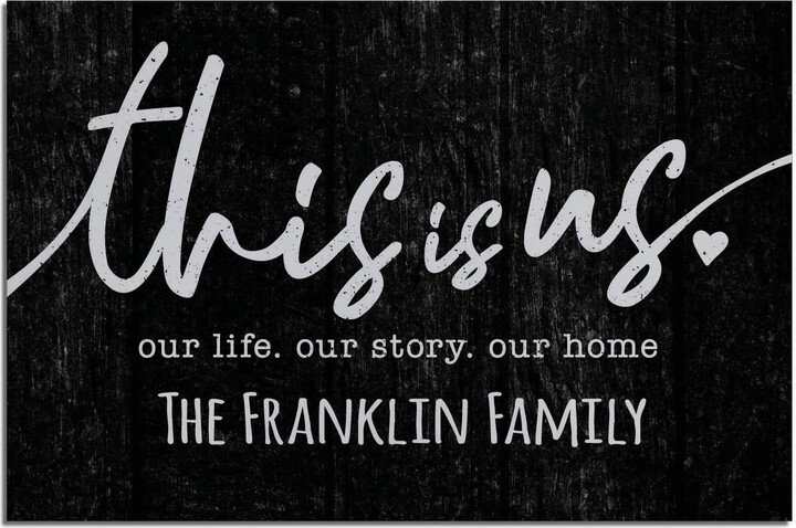 Personalized Planet 27x18 This Is Us Personalized Doormat on Durable Indoor Outdoor Low Profile Mat with Non Slip Rubber Backing