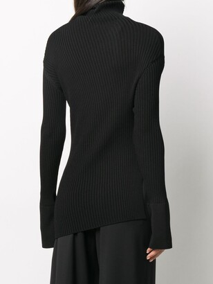 Eudon Choi Asymmetric Mock-Neck Sweater