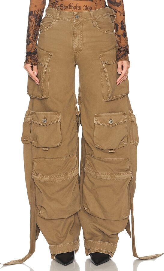 ATTICO Long Cargo Pant in Tan