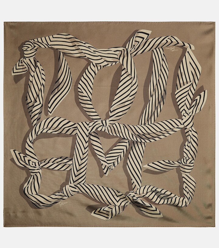 Totême Printed silk scarf