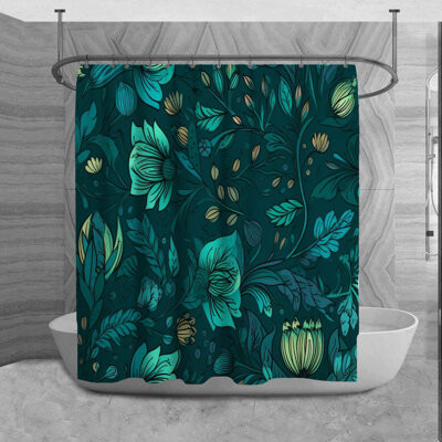 East Urban Home Moeisha Floral Shower Curtain