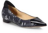Thumbnail for your product : Reed Krakoff Academy Snake-Print Leather Ballet Flats
