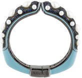 Thumbnail for your product : MCL by Matthew Campbell Laurenza Sapphire & Pearl Enamel Hinge Bangle
