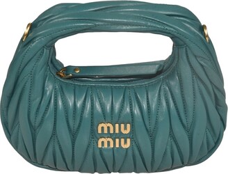 NWT Miu Miu Matelasse Shopping Shoulder Bag~Blue~5BG062-N88-F0637~
