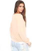 Thumbnail for your product : Wildfox Couture Live on an Island Beach Baggy Jumper in Coral Shell