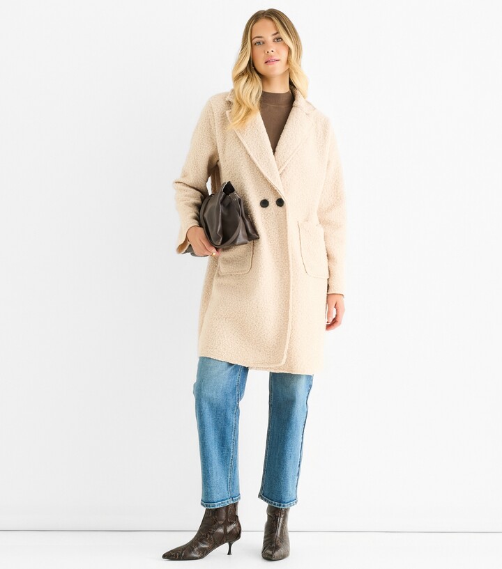 Women's Brown Faux Fur Longline Coat Gini London ShopStyle