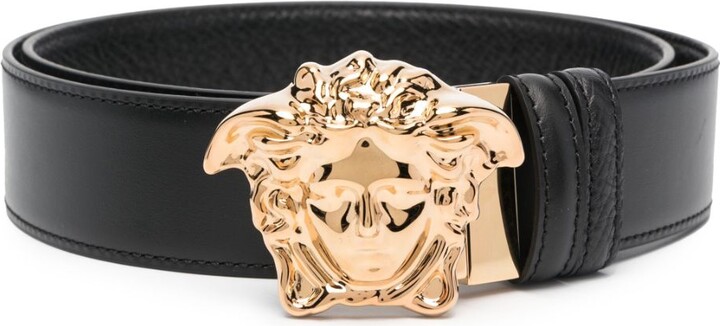 Versace Medusa Head-buckle Leather Belt - ShopStyle