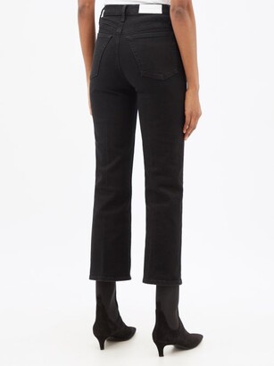 RE/DONE 70s High-rise Cropped Bootcut Jeans - Black
