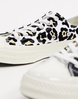 Thumbnail for your product : Converse Chuck '70 Lo black and flocked leopard print trainers