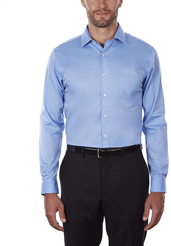 Van Heusen Men's Dress Shirt Regular Fit Flex Collar Stretch Solid