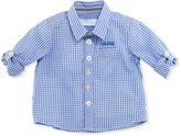 Thumbnail for your product : Tartine et Chocolat Gingham-Check Long-Sleeve Shirt, Blue, 1m-18m