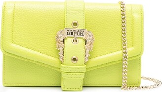 Versace Jeans Couture Logo-Buckle Leather Crossbody Bag