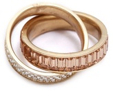Thumbnail for your product : Michael Kors Pave & Baguette Crossover Ring