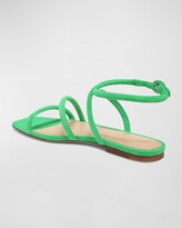 Thumbnail for your product : Veronica Beard Maci Ankle-Strap Suede Flat Sandals
