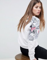 Thumbnail for your product : Replay Floral Print Crew Neck Sweatshirt