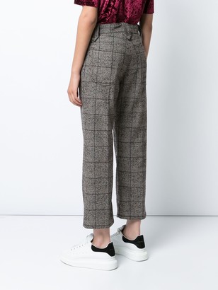 Marc Jacobs Creased cropped plaid pants