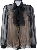 Dolce & Gabbana blouse à cravate semi-transparente