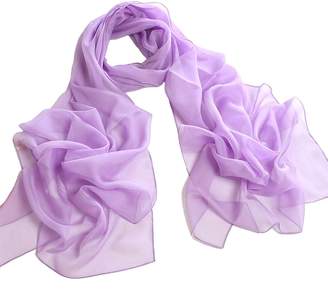 Fashionable Tapp Collections Solid Color Chiffon Scarf - Golden Yellow