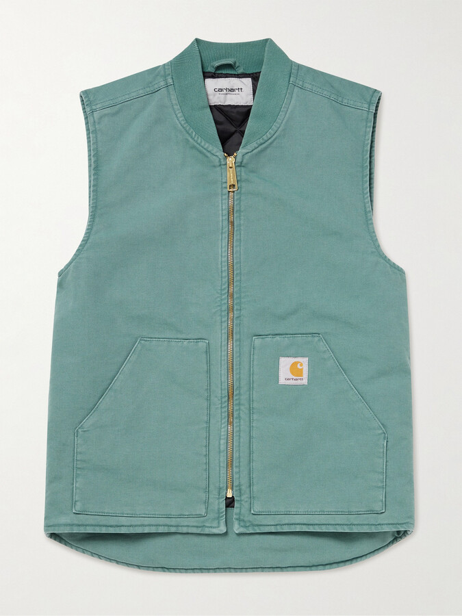 Carhartt Work In Progress Logo-Appliquéd Cotton-Canvas Gilet