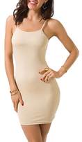 Thumbnail for your product : Zevrez Women's Basic Sexy Seamless Camisole Stretchy Spaghetti Strap Slip Mini Dress