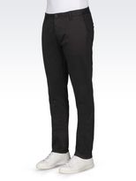 Thumbnail for your product : Armani Jeans Slim Fit Trousers In Cotton Satin
