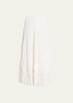 Origami Pleated A-Line Maxi Skirt 