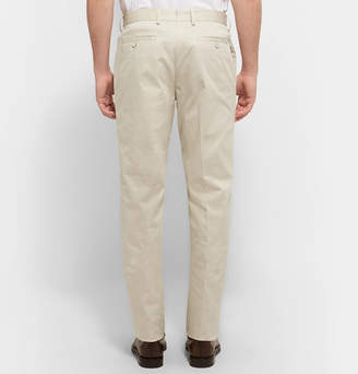 Caruso Slim-Fit Stretch-Cotton Twill Trousers