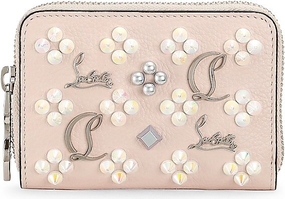 Christian Louboutin Citypouch Studded Taupe Fungo Leather Studs