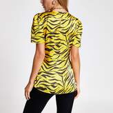 Thumbnail for your product : River Island Yellow zebra print blouse