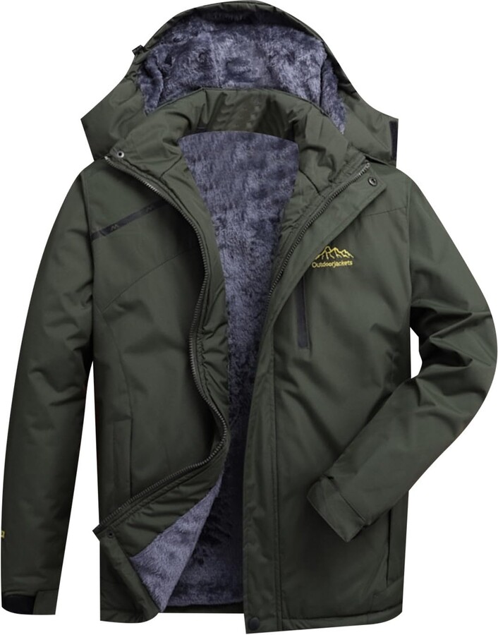 Angxiwan Waterproof Jacket Women Winter Warm Fleece Windproof