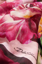 Thumbnail for your product : Dolce & Gabbana Floral-print Modal And Cashmere-blend Gauze Scarf - Pink