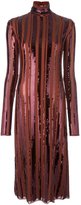 Nina Ricci - robe rayée à sequins - women - Soie - 38