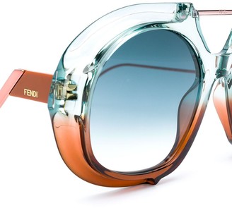 Fendi Eyewear Clear Frame Sunglasses