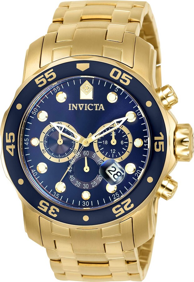 invicta gold and green watch