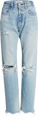 Moussy Vintage Odessa Distressed Wide Leg Jeans
