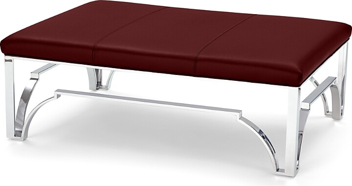 Massoud Hutchins Chrome Ottoman