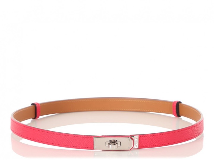Hermã ̈S HermAs Kelly Pink Leather Belts