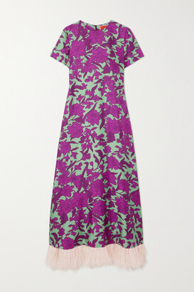 【LA DOUBLEJ】asymmetric floral-print silk-twill maxi ドレス LA DOUBLEJ Floral-print silk-twill maxi dress | NET-A-PORTER