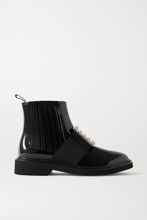 Black Patent Chelsea Boots | ShopStyle