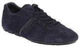 Thumbnail for your product : Prada Sport blue suede logo stamp lace up sneakers
